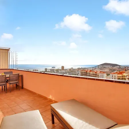 Atico De Lujo Con Gran Terraza, Piscina Climatizada Y Parking En Cristianos - Es-347-4 아로나